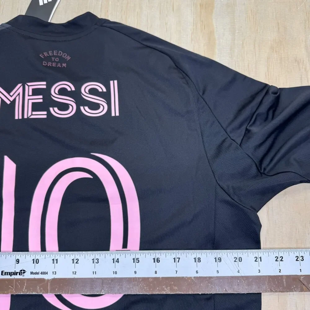 NEW #10 Messi Inter Miami FC Adidas 25/26 Black Mens Sz LG Soccer Jersey JI6821
